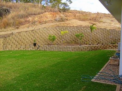 Large retaining wall Northern Land Design