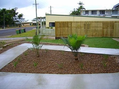 Garden feature in yard Northern Land Design